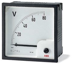 Analoge voltmeter Directe aansluiting, schaal 80V AC, 72mm
